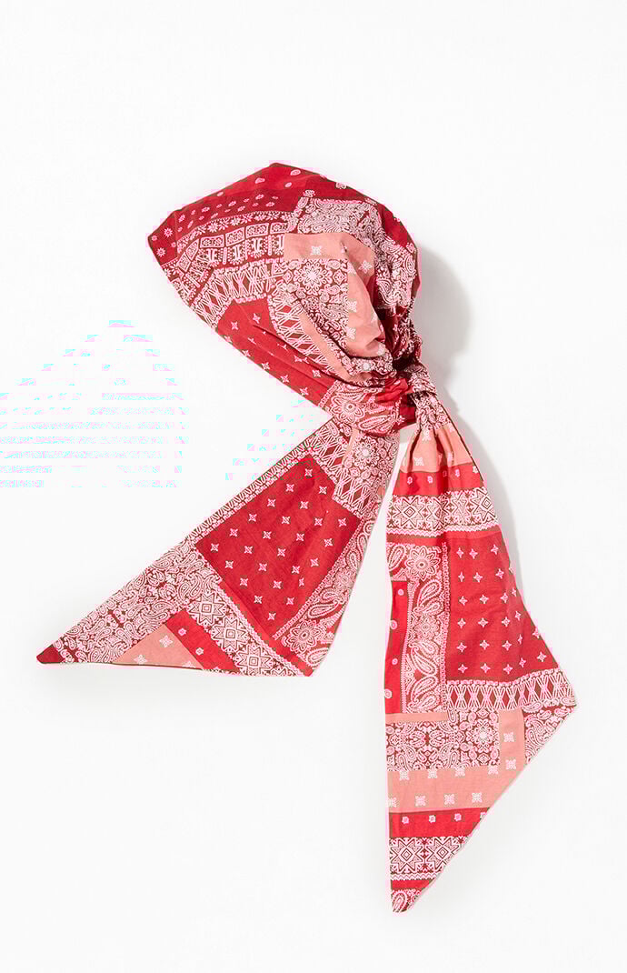 LA Hearts Red Bandana Scarf