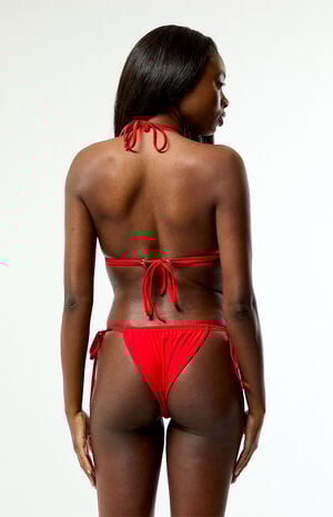 Red Delia Double Tunnel Triangle Bikini Top image number 5