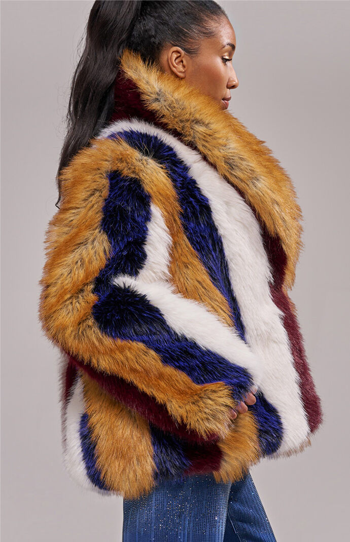 AZALEA WANG Ambria Faux Fur Jacket