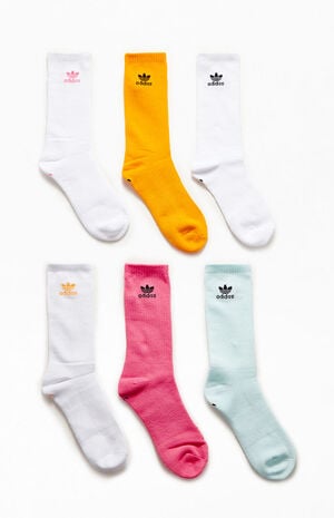 6 Pack Trefoil Crew Socks image number 2