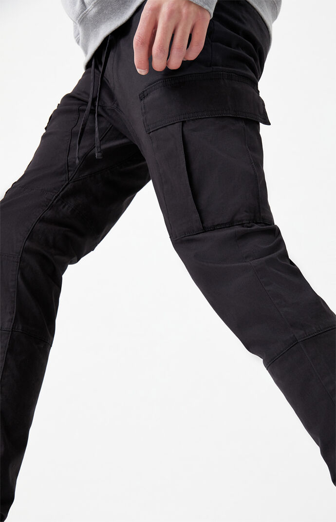 black skinny cargo pants