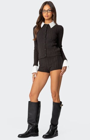 Avey Cable Knit Shorts image number 3