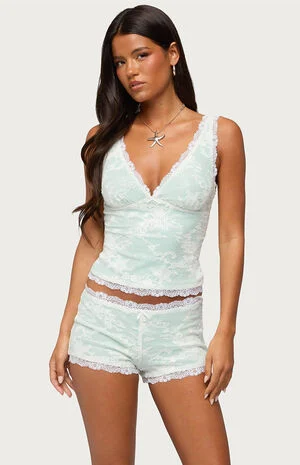 Amanu Sequin Lace Tank Top image number 1