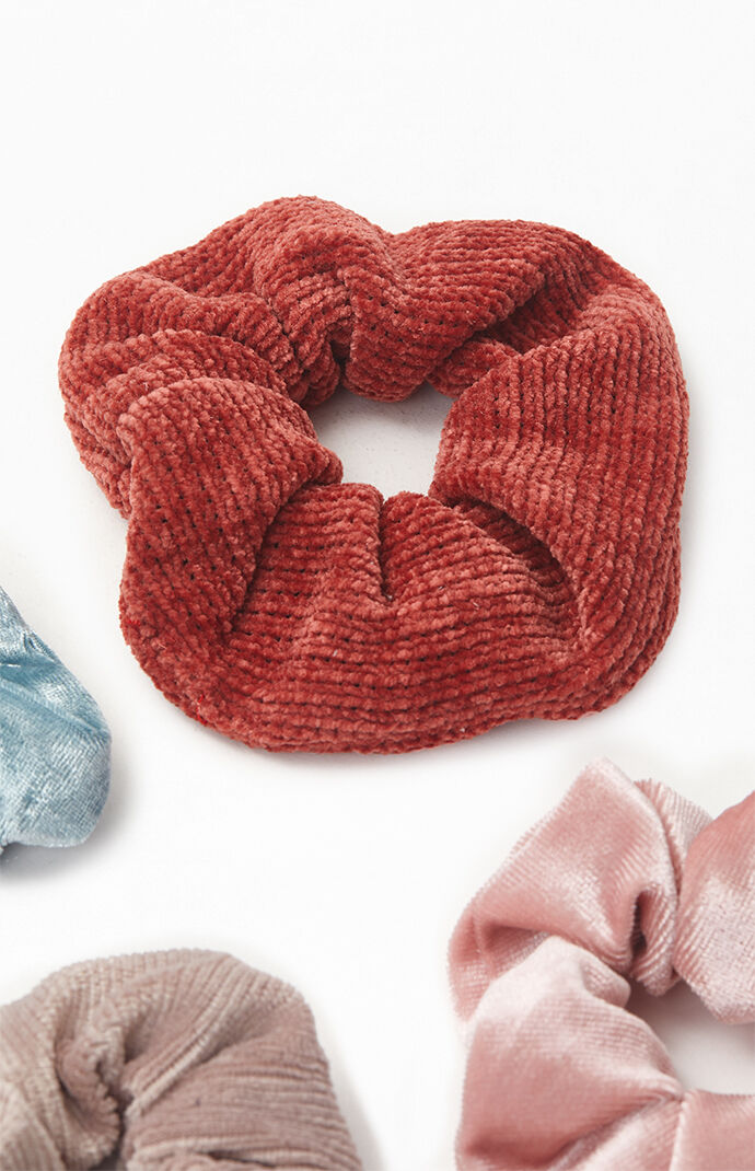 4 Pack Cord & Velvet Scrunchies