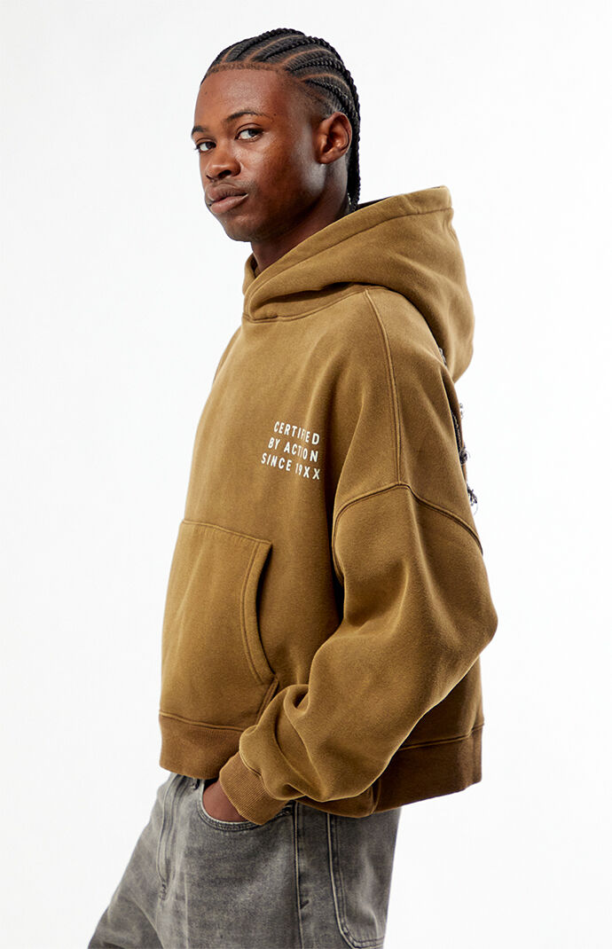 Pacsun Hustle Applique Cropped Hoodie | Pacsun