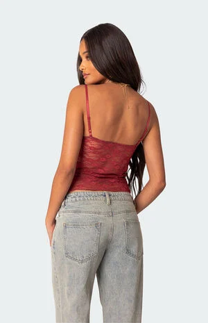 Eira Sheer Lace Tank Top image number 5