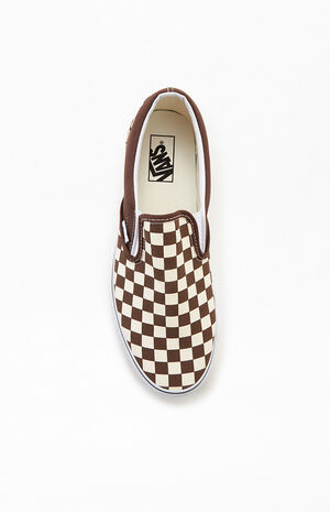 Vans Checkerboard White & Brown PacSun