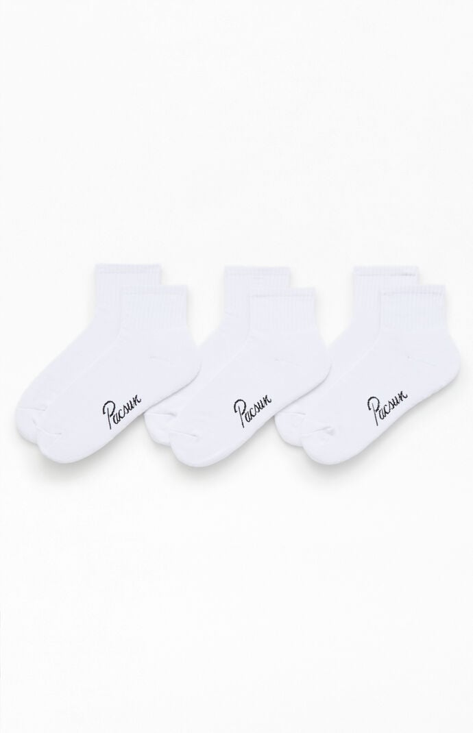 Pacsun 3 Pack White Quarter Socks