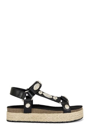 Women's Watkins Black Western Sandals image number 1