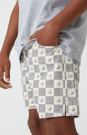 Grey Checkerboard Shorts image number 2