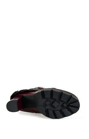 Gernot Burgundy Platform Lace Up Booties image number 5