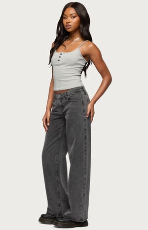 Tall Raelynn Washed Low Rise Baggy Jeans image number 4