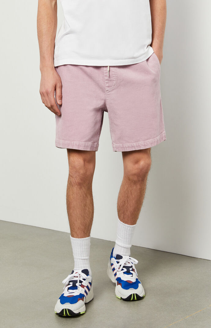 Mauve Corduroy Volley Shorts