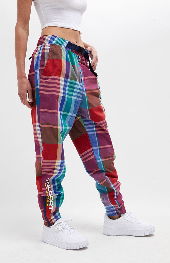 Plaid joggers pacsun top