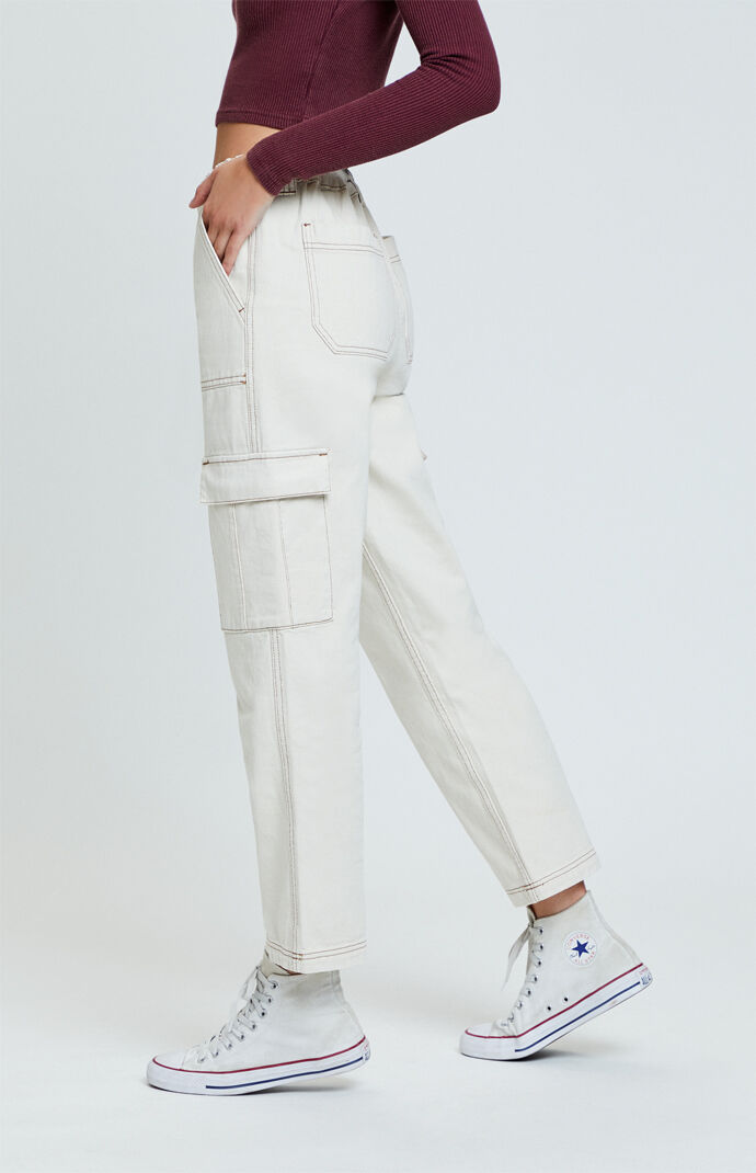white utility trousers