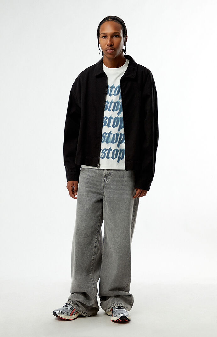 Pacsun Black Double Seams Gas Jacket | Pacsun