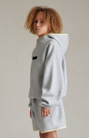 ESSENTIALS Light Heather Grey Hoodie image number 3