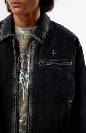 Black&nbsp;Washed Denim Gas Jacket image number 2