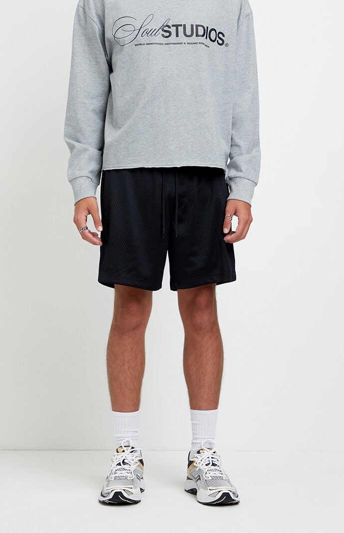 Pacsun Black Aaron Mesh Volley Shorts
