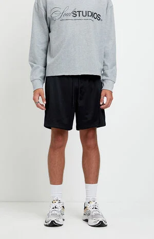 Black Aaron Mesh Volley Shorts image number 2