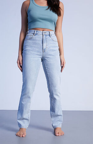 Light Blue Curve Mom Jeans image number 3