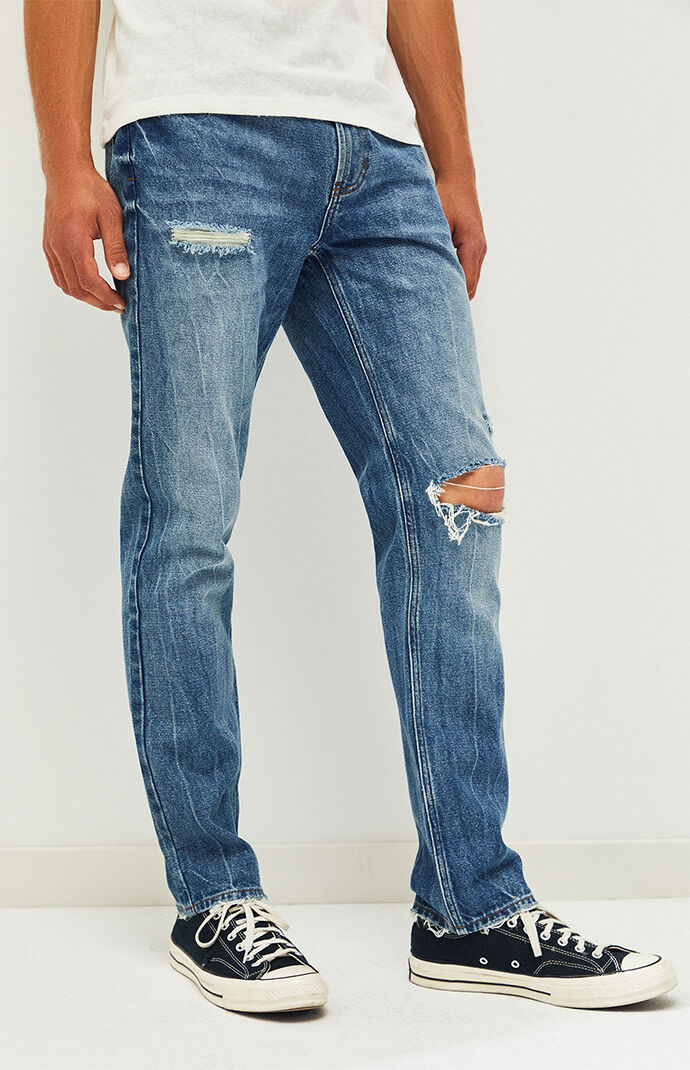 medium indigo jeans