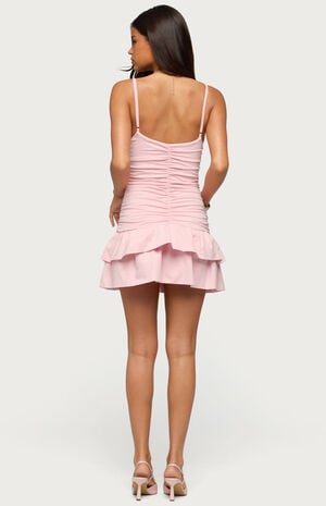 Carinne Ruched Peplum Mini Dress image number 3