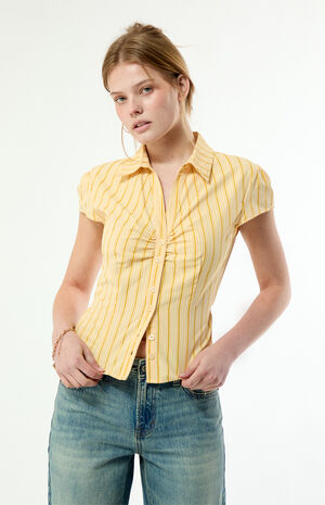 Audrey Button Up Collar Top image number 2
