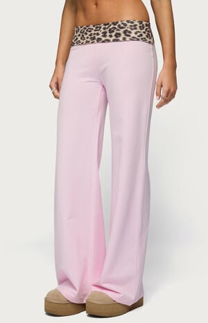 Leopard Fold Over Pants image number 2