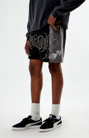 Black Duality Suede Shorts image number 3