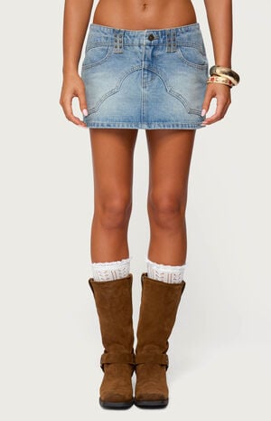 Tory Western Denim Mini Skirt image number 1