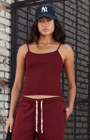 Burgundy Skylar Tank Top image number 1