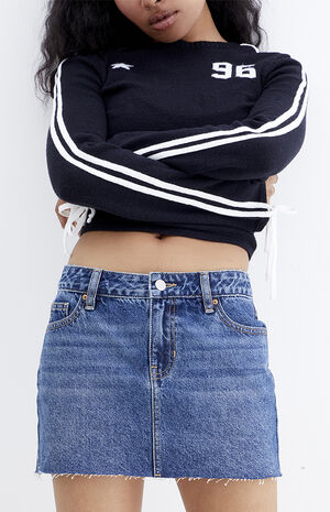 Dark Indigo Low Rise Denim Mini Skirt image number 2