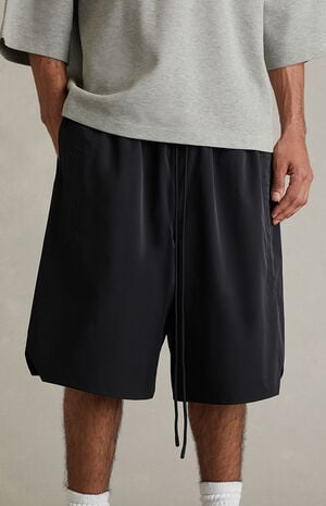 Vintage Black Active Trace Relaxed Shorts image number 5