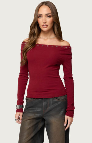 Rebekka Grommet Off Shoulder Top image number 1