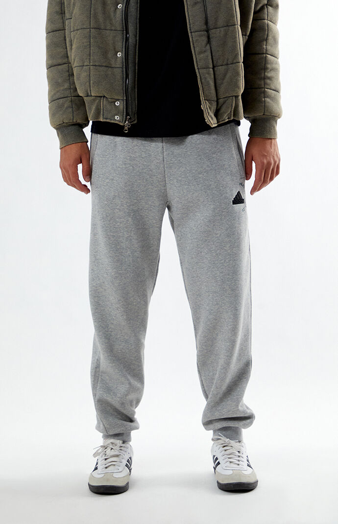 adidas Heather Grey Sweatpants PacSun