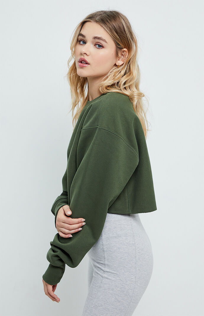 Reverse Weave Cropped Sweatshirt