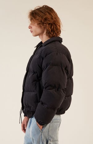 Black Coaches Puffer Jacket image number 2
