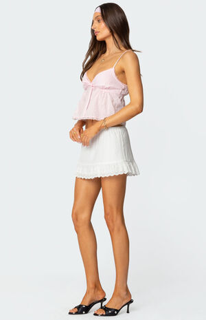 Milley Eyelet Ruffle Mini Skirt image number 4