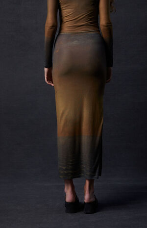 x PacSun Sunset Sky Mesh Midi Skirt image number 4