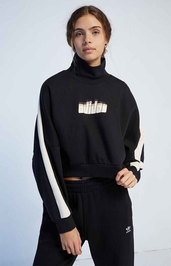 Adidas women's post shop game mock neck sweatshirt