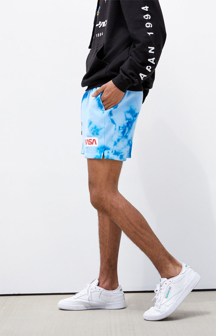Tie-Dyed NASA Sweat Shorts
