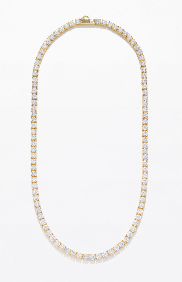 Gold Tennis Chain Necklace