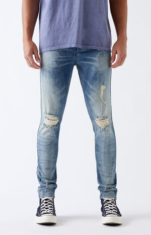 Medium Paint Splatter Stacked Skinny Jeans image number 1