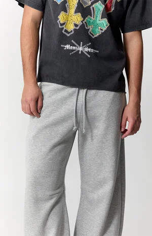 Heather Grey Blaine Barrel Sweatpants image number 5