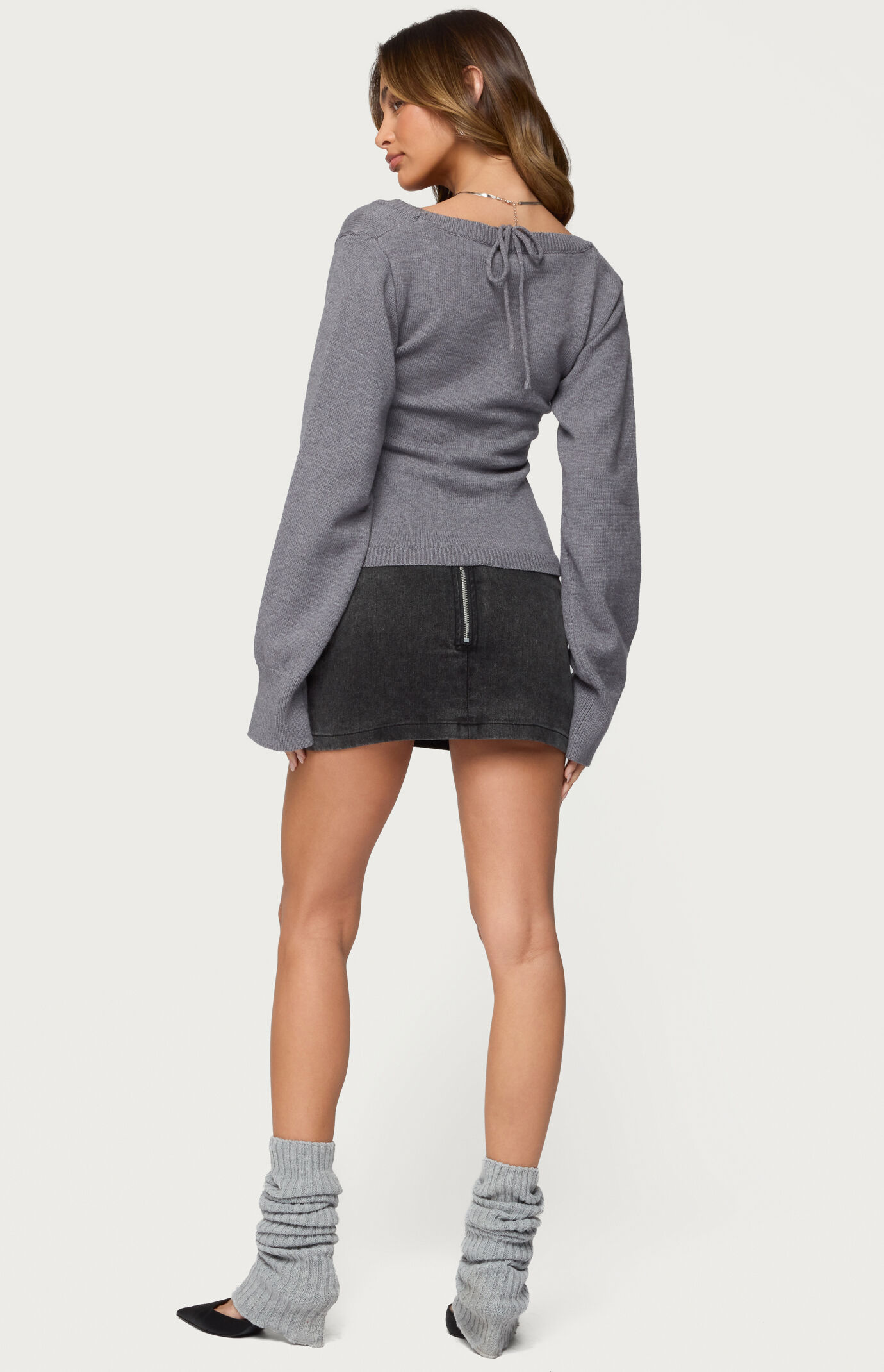 Edikted Stacie v Neck Sweater