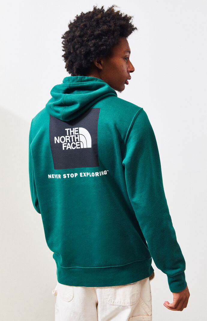 The North Face Green Red Box Pullover Hoodie Pacsun