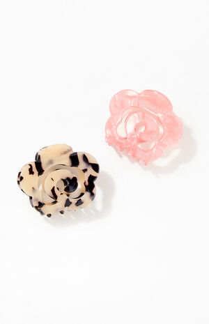 2 Pack Rosette Hair Claw Clip image number 1