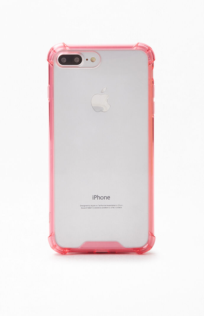 Clear Pink iPhone Plus Case