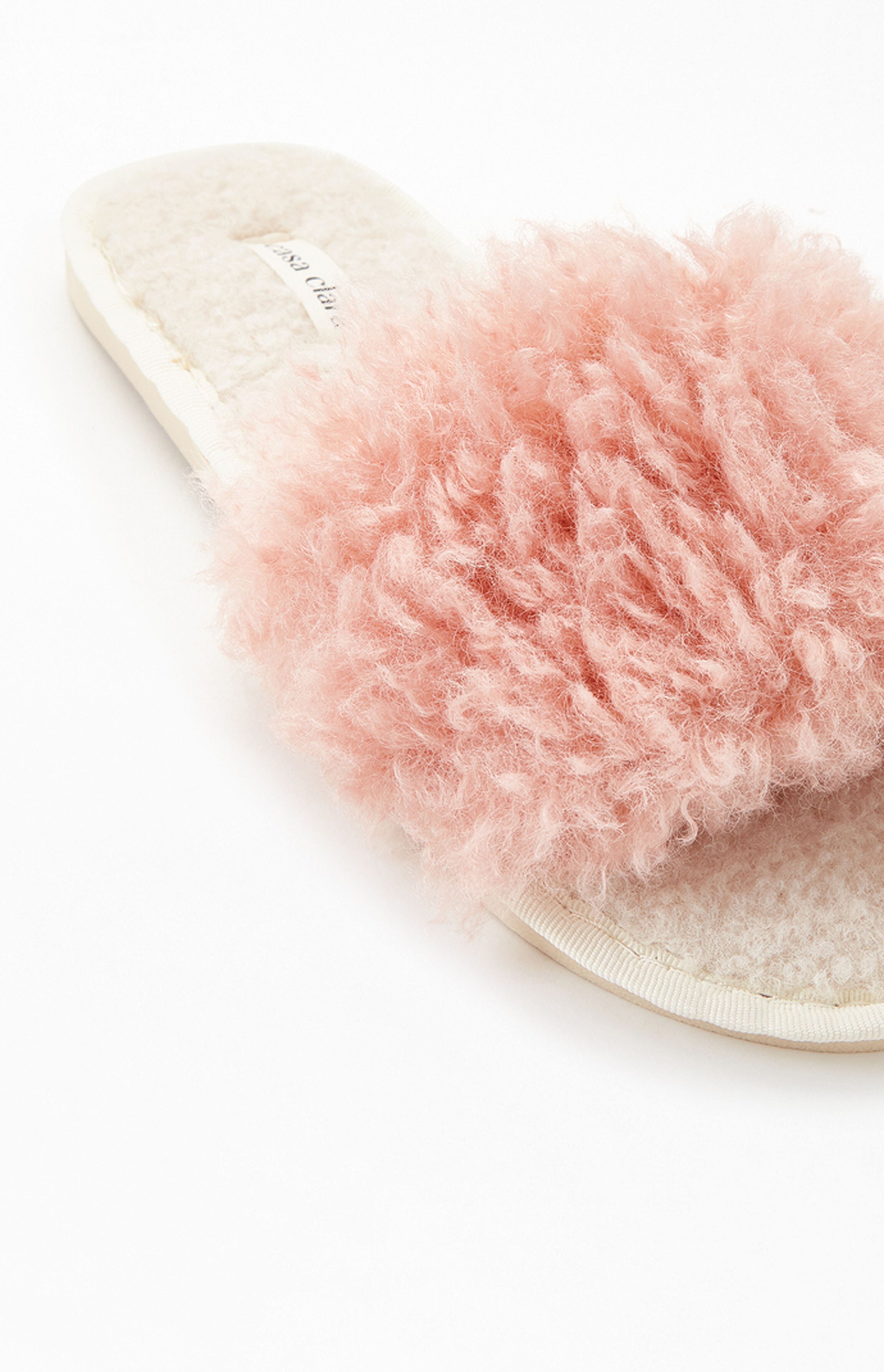 Casa Clara Pink Fuzzy Slide Slippers PacSun